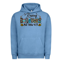 Pigment Pebble Blue raising believers Urban Hoodie - CowhideDigitalArt