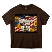Chocolate Brown Western 4th Of July Lama Heavy Core Tee - LillyAllenDesigns
