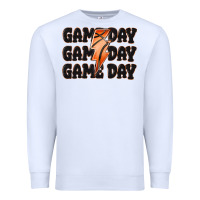 White game day game day game day basketball Premium Sweatshirt - MaliasSmallBusiness