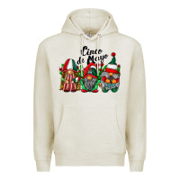 Oatmeal Heather cinco de mayo mexican flag gnomes Premium Hoodie - RacoonDesign