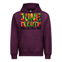 Mauve Wine juneteenth free ish since 1865 Urban Hoodie - HRA Design Shop