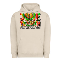 Pigment French Oak juneteenth free ish since 1865 Urban Hoodie - HRA Design Shop