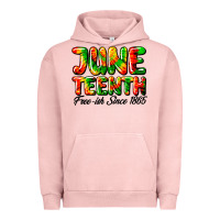 Pigment Salmon juneteenth free ish since 1865 Urban Hoodie - HRA Design Shop