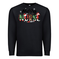 Black merry nurse Premium Sweatshirt - MaliasSmallBusiness