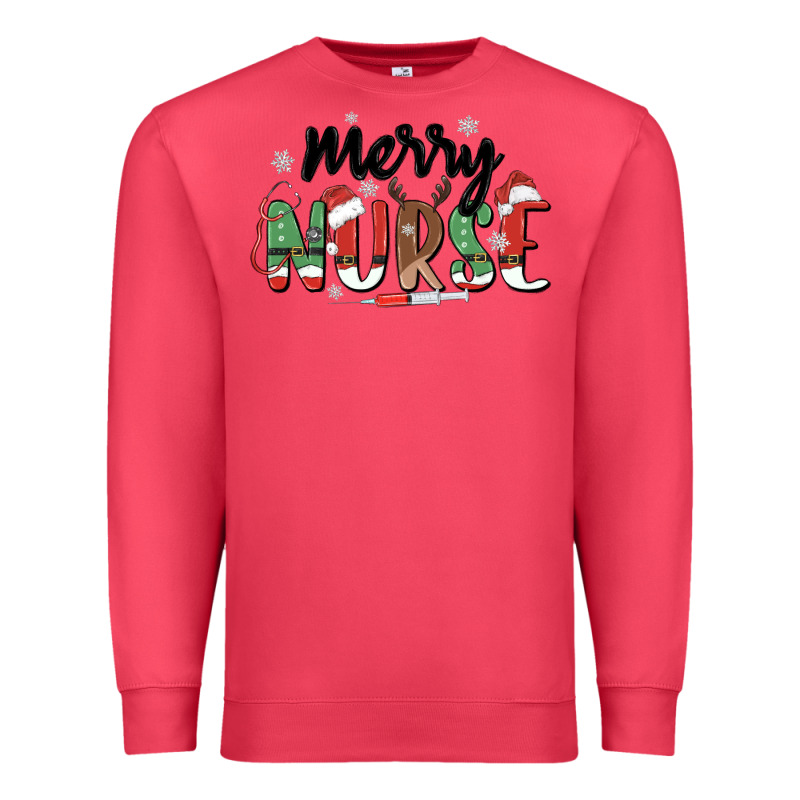 Merry Nurse Premium Sweatshirt by MaliasSmallBusiness | Teevron
