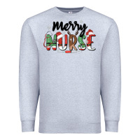 Heather Grey merry nurse Premium Sweatshirt - MaliasSmallBusiness