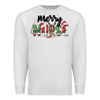Oatmeal Heather merry nurse Premium Sweatshirt - MaliasSmallBusiness