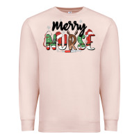 Pale Pink merry nurse Premium Sweatshirt - MaliasSmallBusiness