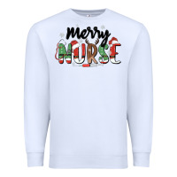 White merry nurse Premium Sweatshirt - MaliasSmallBusiness