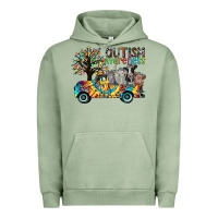Pigment Oil Green autism avareness3 Urban Hoodie - CowhideDigitalArt