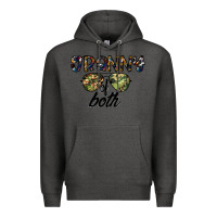 Charcoal Heather granny of both Premium Hoodie - CowhideDigitalArt