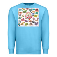 Ocean Blue teacher daily affirmations Premium Sweatshirt - MaliasSmallBusiness