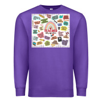 Purple teacher daily affirmations Premium Sweatshirt - MaliasSmallBusiness