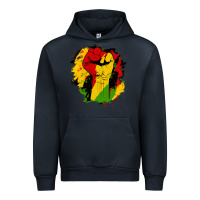 Navy juneteenth fist Urban Hoodie - HRA Design Shop