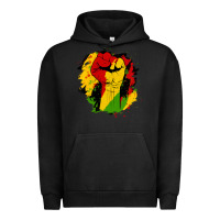 Pigment Black juneteenth fist Urban Hoodie - HRA Design Shop