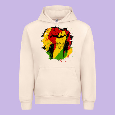 Juneteenth Fist Urban Hoodie Designed By Hra Design Shop
