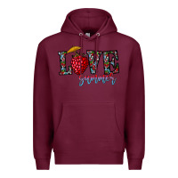 Burgundy love summer Premium Hoodie - CowhideDigitalArt