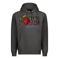 Charcoal Heather love summer Premium Hoodie - CowhideDigitalArt
