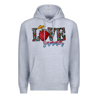 Heather Grey love summer Premium Hoodie - CowhideDigitalArt