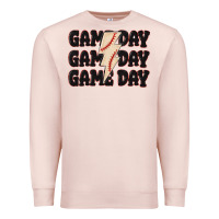 Pale Pink game day game day baseball Premium Sweatshirt - MaliasSmallBusiness