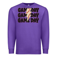 Purple game day game day baseball Premium Sweatshirt - MaliasSmallBusiness