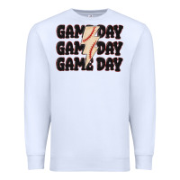 White game day game day baseball Premium Sweatshirt - MaliasSmallBusiness