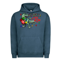 Pigment Midnight Navy autism rex Urban Hoodie - CowhideDigitalArt