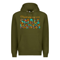Army Green minding my own small business Premium Hoodie - HRA Design Shop