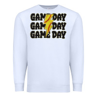 White game day game day game day softball Premium Sweatshirt - MaliasSmallBusiness