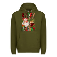 Army Green happy holiday santa claus christmas Premium Hoodie - FaDigitalArtStudio