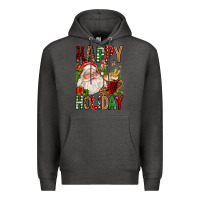 Charcoal Heather happy holiday santa claus christmas Premium Hoodie - FaDigitalArtStudio