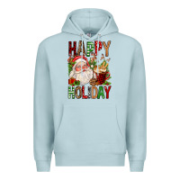 Blue Mist happy holiday santa claus christmas Premium Hoodie - FaDigitalArtStudio