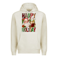 Oatmeal Heather happy holiday santa claus christmas Premium Hoodie - FaDigitalArtStudio