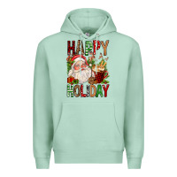 Seafoam happy holiday santa claus christmas Premium Hoodie - FaDigitalArtStudio