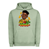 Pigment Oil Green juneteenth 1865 black boy Urban Hoodie - HRA Design Shop