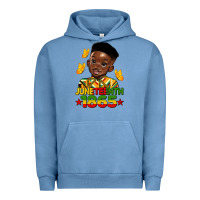 Pigment Pebble Blue juneteenth 1865 black boy Urban Hoodie - HRA Design Shop