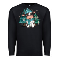 Black winter i'm udderly freezing baby cow Premium Sweatshirt - MaliasSmallBusiness