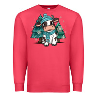 Cardinal winter i'm udderly freezing baby cow Premium Sweatshirt - MaliasSmallBusiness