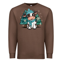 Chestnut winter i'm udderly freezing baby cow Premium Sweatshirt - MaliasSmallBusiness