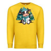 Lemon winter i'm udderly freezing baby cow Premium Sweatshirt - MaliasSmallBusiness