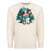 Sandshell winter i'm udderly freezing baby cow Premium Sweatshirt - MaliasSmallBusiness