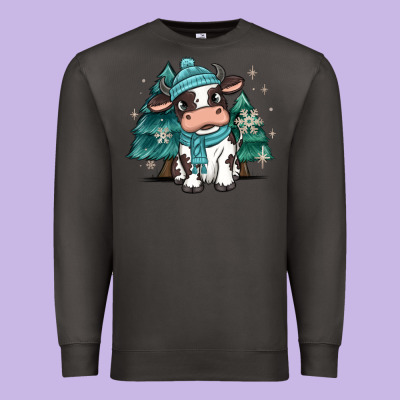 Premium Sweatshirt winter i'm udderly freezing baby cow