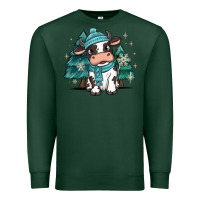 Sports Green winter i'm udderly freezing baby cow Premium Sweatshirt - MaliasSmallBusiness
