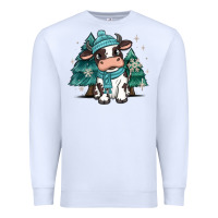 White winter i'm udderly freezing baby cow Premium Sweatshirt - MaliasSmallBusiness