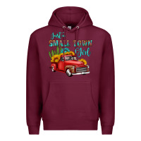 Burgundy just a small town girl with car Premium Hoodie - HRA Design Shop