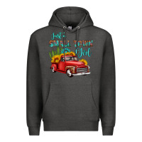 Charcoal Heather just a small town girl with car Premium Hoodie - HRA Design Shop