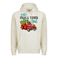 Oatmeal Heather just a small town girl with car Premium Hoodie - HRA Design Shop