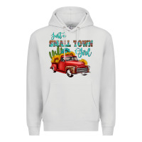 Dove Grey just a small town girl with car Premium Hoodie - HRA Design Shop