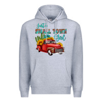 Heather Grey just a small town girl with car Premium Hoodie - HRA Design Shop