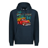 Navy just a small town girl with car Premium Hoodie - HRA Design Shop